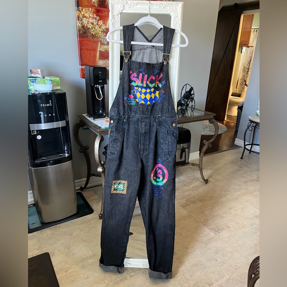 Unique retro overalls.